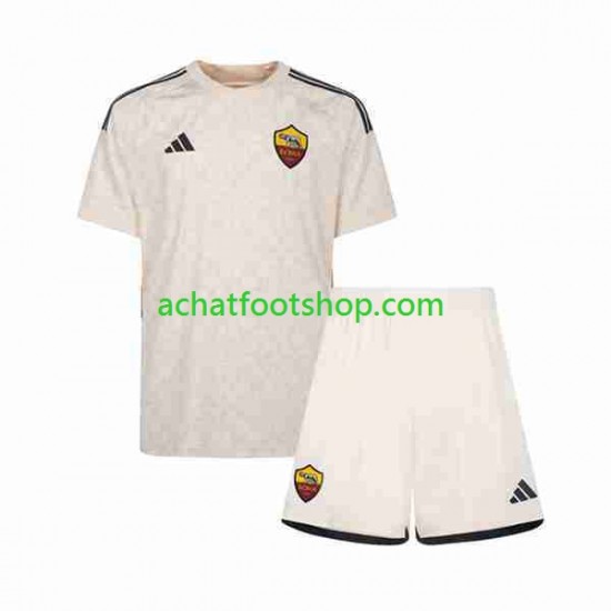 Maillot AS Rome Extérieur Tenue pour Enfant 2023-2024 Manche Courte