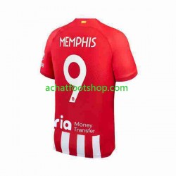 Maillot Atlético Madrid 2 Memphis Depay 9 Domicile Tenue pour Homme 2023-2024 Manche Courte