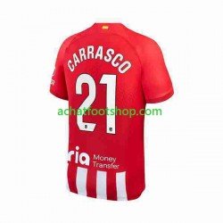 Maillot Atlético Madrid 2 Yannick Carrasco 21 Domicile Tenue pour Homme 2023-2024 Manche Courte
