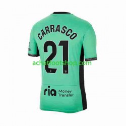 Maillot Atlético Madrid 2 Yannick Carrasco 21 3ème Tenue pour Homme 2023-2024 Manche Courte