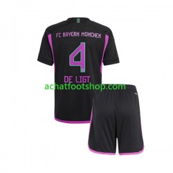 Maillot Bayern Munich Matthijs de Ligt 4 Extérieur Tenue pour Enfant 2023-2024 Manche Courte