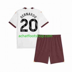 Maillot Manchester City Bernardo Silva 20 Extérieur Tenue pour Enfant 2023-2024 Manche Courte