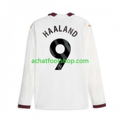 Maillot Manchester City Erling Haaland 9 Extérieur Tenue pour Homme 2023-2024 Manche Longue