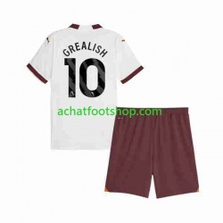 Maillot Manchester City Jack Grealish 10 Extérieur Tenue pour Enfant 2023-2024 Manche Courte Maillot Manchester City Jack Grealish 10 Extérieur Tenue pour Enfant 2023-2024 Manche Courte
