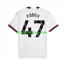 Maillot Manchester City Phil Foden 47 Extérieur Tenue pour Homme 2023-2024 Manche Courte
