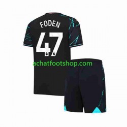 Maillot Manchester City Phil Foden 47 3ème Tenue pour Enfant 2023-2024 Manche Courte