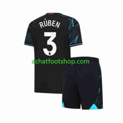 Maillot Manchester City Ruben 3 3ème Tenue pour Enfant 2023-2024 Manche Courte