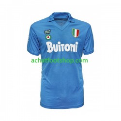 Maillot Naples Rétro Domicile Tenue pour Homme 1987 1988 Manche Courte