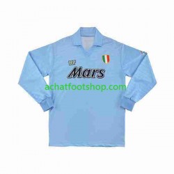 Maillot Naples Rétro Domicile Tenue pour Homme 1990 1991 Manche Longue
