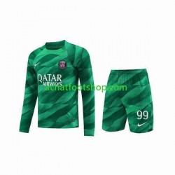 Maillot Paris Saint-Germain Donnarumma 99 Gardien Domicile Tenue pour Enfant 2023-2024 Manche Longue