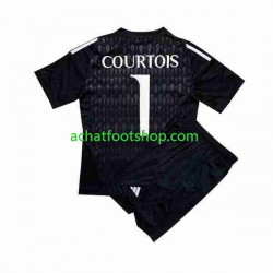 Maillot Real Madrid Thibaut Courtois 1 Gardien Extérieur Tenue pour Enfant 2023-2024 Manche Courte