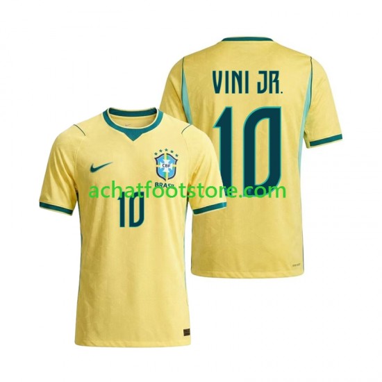 Maillot Brésil Vinicius Junior 10 Domicile Tenue pour Homme Coupe du Monde 2026 Manche Courte