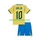 Maillot Brésil Vinicius Junior 10 Domicile Tenue pour Enfant Coupe du Monde 2026 Manche Courte
