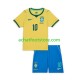Maillot Brésil Vinicius Junior 10 Domicile Tenue pour Enfant Coupe du Monde 2026 Manche Courte