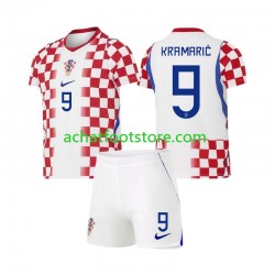 Maillot Croatie Andrej Kramaric 9 Domicile Tenue pour Enfant Coupe du Monde 2026 Manche Courte