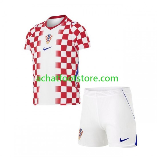 Maillot Croatie Domicile Tenue pour Enfant Coupe du Monde 2026 Manche Courte