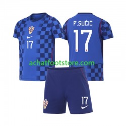Maillot Croatie Petar Sucic 17 Extérieur Tenue pour Enfant Coupe du Monde 2026 Manche Courte