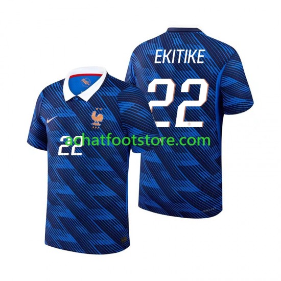 Maillot France Hugo Ekitike 22 Domicile Tenue pour Homme Coupe du Monde 2026 Manche Courte