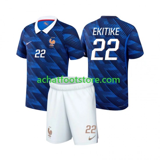 Maillot France Hugo Ekitike 22 Domicile Tenue pour Enfant Coupe du Monde 2026 Manche Courte
