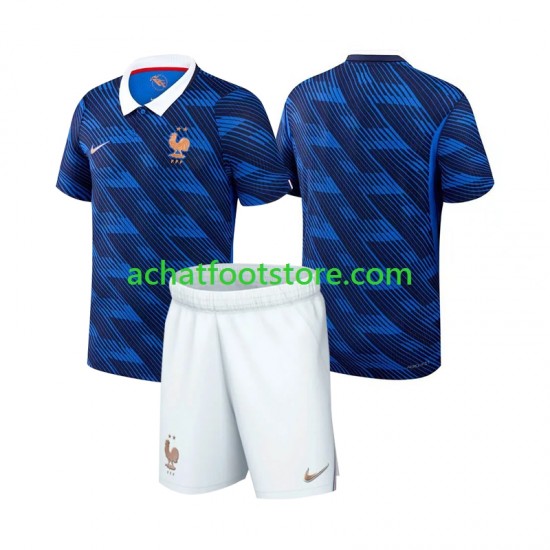Maillot France Domicile Tenue pour Enfant Coupe du Monde 2026 Manche Courte