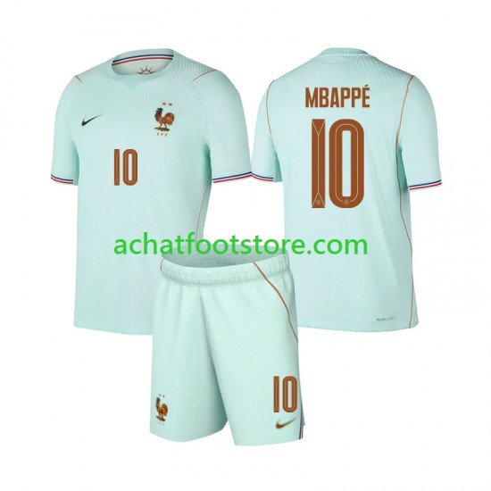 Maillot France Mbappé Kylian 10 Extérieur Tenue pour Enfant Coupe du Monde 2026 Manche Courte