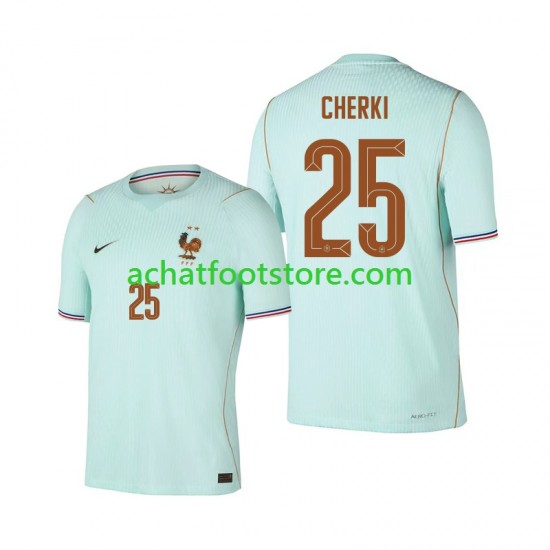 Maillot France Rayan Cherki 25 Extérieur Tenue pour Homme Coupe du Monde 2026 Manche Courte