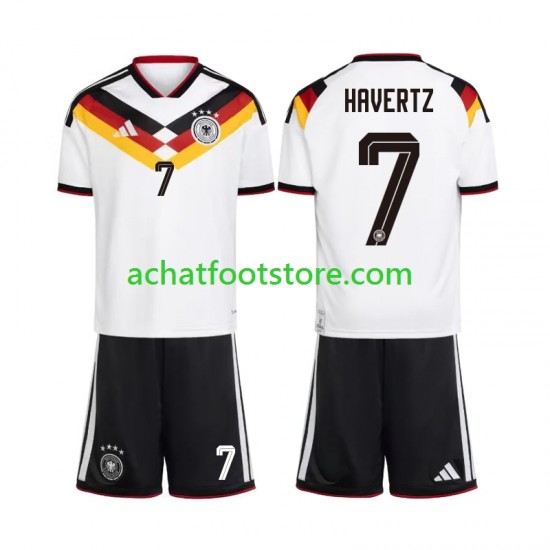 Maillot Allemagne Kai Havertz 7 Domicile Tenue pour Enfant Coupe du Monde 2026 Manche Courte