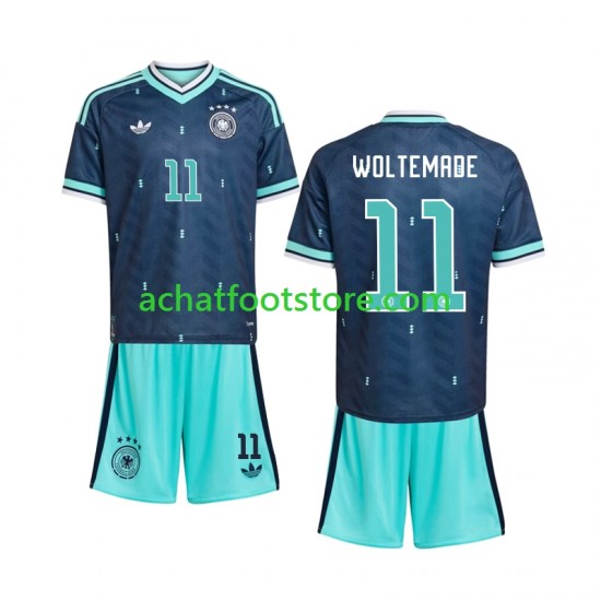 Maillot Allemagne Nick Woltemade 11 Extérieur Tenue pour Enfant Coupe du Monde 2026 Manche Courte