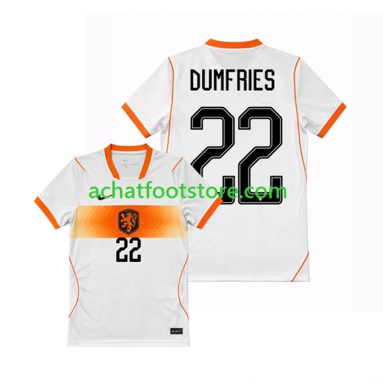 Maillot Pays-Bas Denzel Dumfries 22 Extérieur Tenue pour Homme Coupe du Monde 2026 Manche Courte