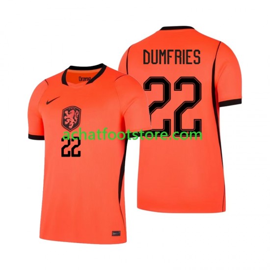 Maillot Pays-Bas Denzel Dumfries 22 Domicile Tenue pour Homme Coupe du Monde 2026 Manche Courte
