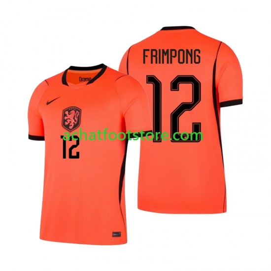 Maillot Pays-Bas Jeremie Frimpong 12 Domicile Tenue pour Homme Coupe du Monde 2026 Manche Courte