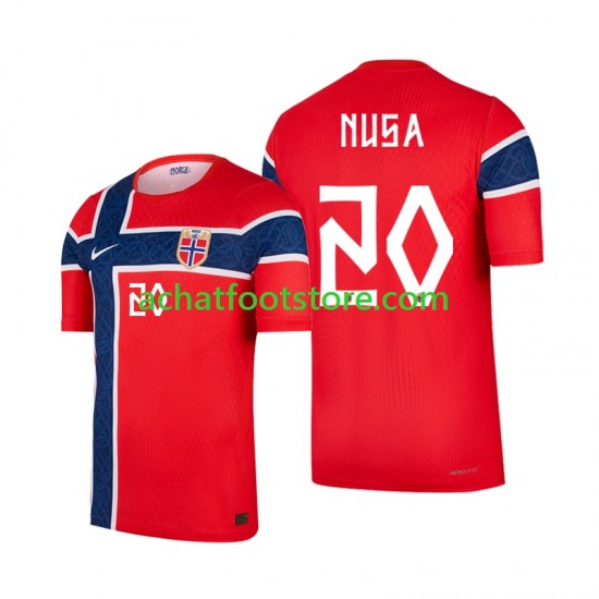 Maillot Norvège Antonio Nusa 20 Domicile Tenue pour Homme Coupe du Monde 2026 Manche Courte