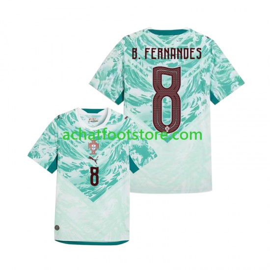 Maillot Portugal Bruno Fernandes 8 Extérieur Tenue pour Homme Coupe du Monde 2026 Manche Courte