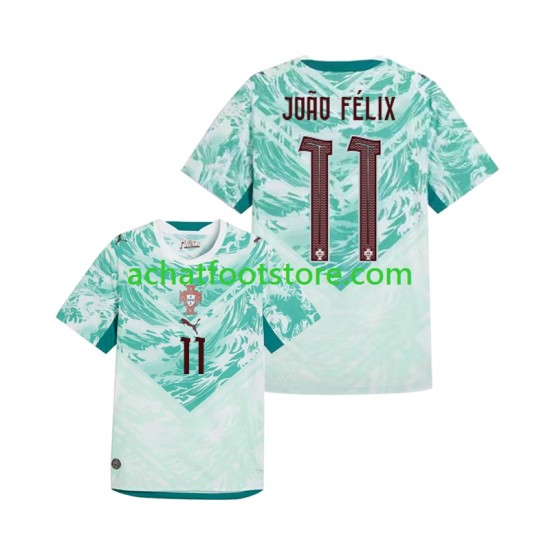 Maillot Portugal Joao Felix 11 Extérieur Tenue pour Homme Coupe du Monde 2026 Manche Courte