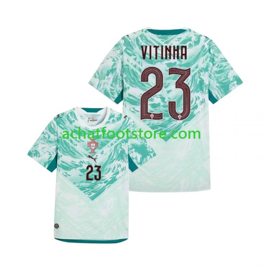 Maillot Portugal Vitinha 23 Extérieur Tenue pour Homme Coupe du Monde 2026 Manche Courte