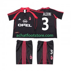 Maillot AC Milan MALDINI 3 Rétro 3ème Tenue pour Enfant 2022 2011 Manche Courte