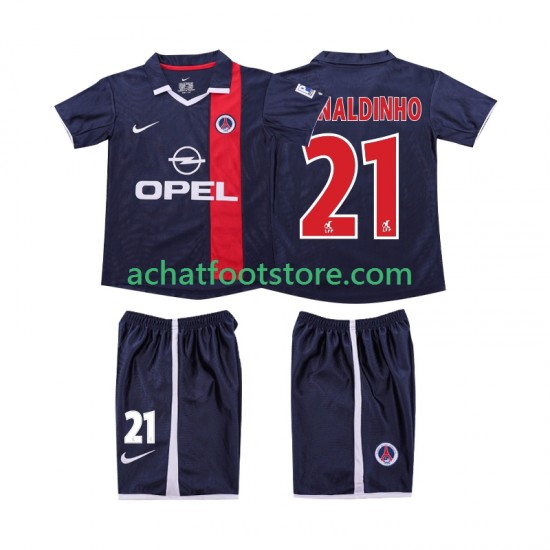 Maillot AC Milan RONALDINHO 21 Rétro Domicile Tenue pour Enfant 2011 2010 Manche Courte