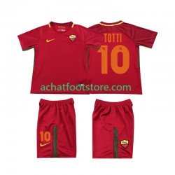 Maillot AS Rome Totti 10 - Rétro Domicile Tenue pour Enfant 2017 2018 Manche Courte