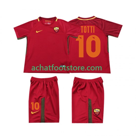 Maillot AS Rome Totti 10 - Rétro Domicile Tenue pour Enfant 2017 2018 Manche Courte