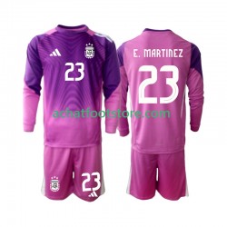 Maillot Argentine Emiliano Martinez 23 Gardien Domicile Tenue pour Enfant 2025 Manche Longue