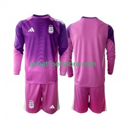 Maillot Argentine Gardien Domicile Tenue pour Enfant 2025 Manche Longue