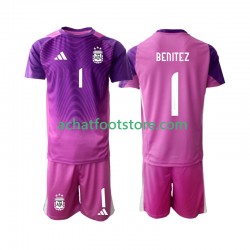 Maillot Argentine Walter Daniel Benitez 1 Gardien Domicile Tenue pour Enfant 2025 Manche Courte
