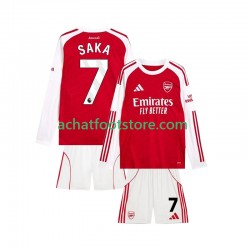 Maillot Arsenal Bukayo Saka 7 Domicile Tenue pour Enfant 2025-2026 Manche Longue