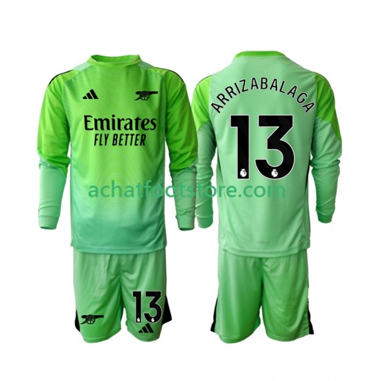Maillot Arsenal Kepa Arrizabalaga 13 Gardien Extérieur Tenue pour Enfant 2025-2026 Manche Longue