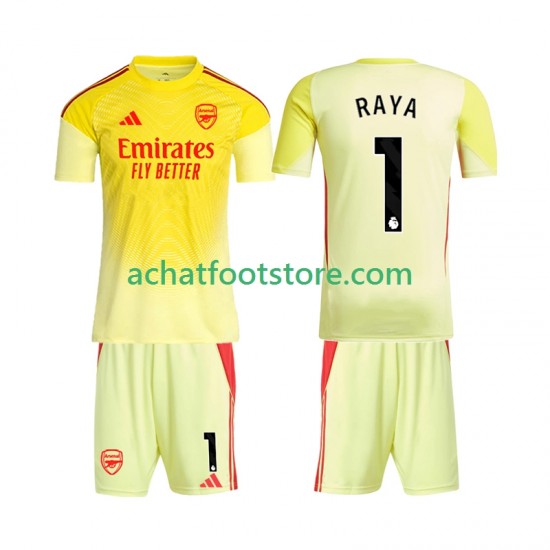 Maillot Arsenal Raya 1 Gardien Domicile Tenue pour Enfant 2025-2026 Manche Courte