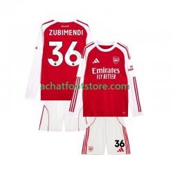 Maillot Arsenal Martin Zubimendi 36 Domicile Tenue pour Enfant 2025-2026 Manche Courte