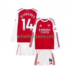 Maillot Arsenal Viktor Gyokeres 14 Domicile Tenue pour Enfant 2025-2026 Manche Longue Maillot Arsenal Viktor Gyokeres 14 Domicile Tenue pour Enfant 2025-2026 Manche Longue