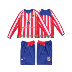 Maillot Atlético Madrid Rétro Domicile Tenue pour Enfant 1999 1998 Manche Longue