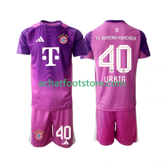 Maillot Bayern Munich Jonas Urbig 40 Gardien 4ème Tenue pour Enfant 2025-2026 Manche Courte