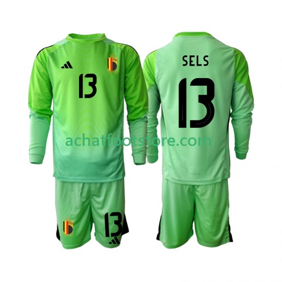 Maillot Belgique Matz Sels 13 Gardien Domicile Tenue pour Enfant 2025 Manche Longue